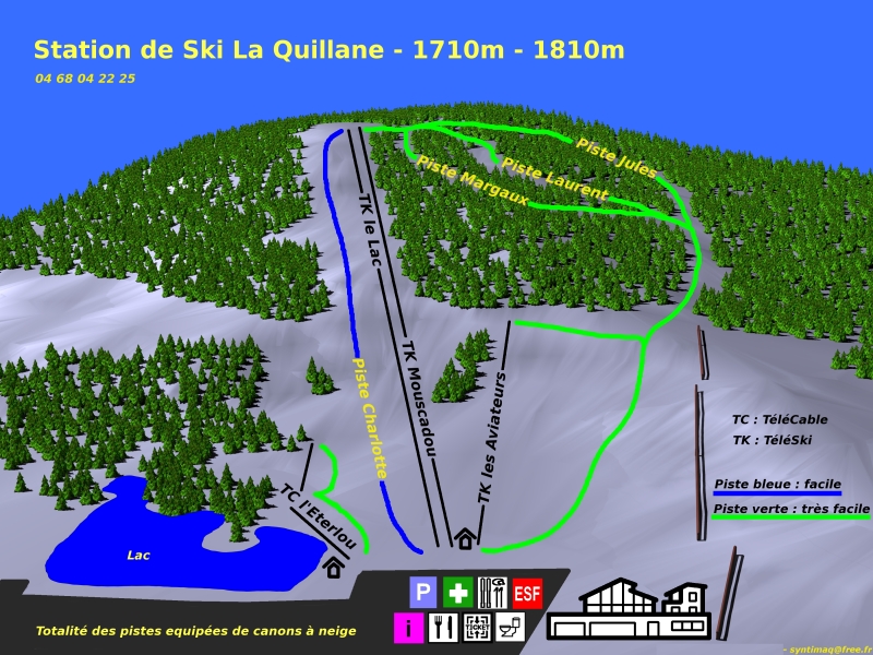 Plan des pistes La Quillane